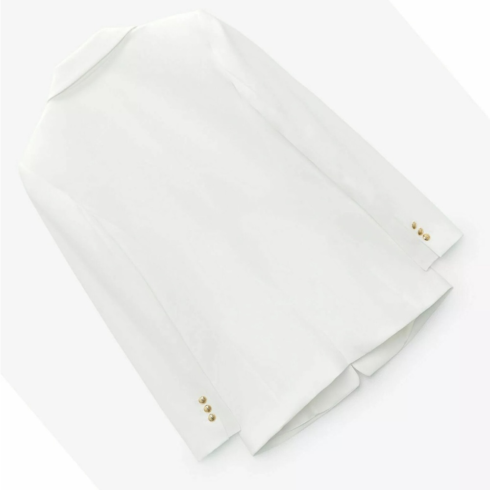 Zara Ivory Blazer with Gold Accents - Picture 5 of 14